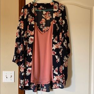 Lane Bryant and torrid cami and cardigan combo